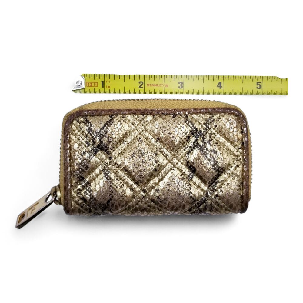 Marc Jacobs Python Gold Metallic Zip-Around Coin … - image 3